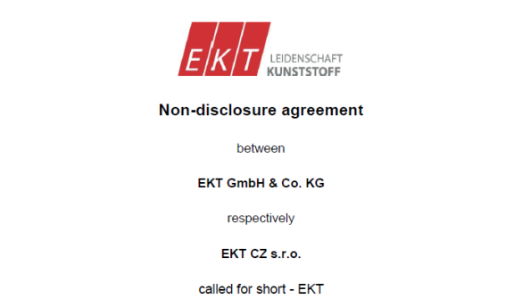 Non-Disclosure agreement